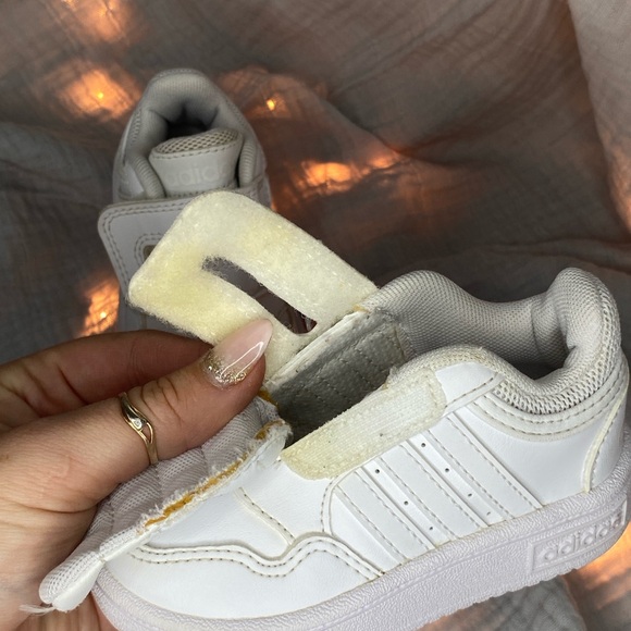 Adidas Kids White Velcro Sneakers - Picture 6 of 7